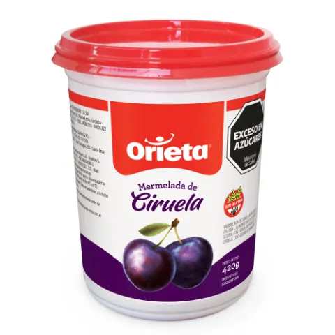 Orieta Mermelada de Ciruela Línea Roja pote 420 g