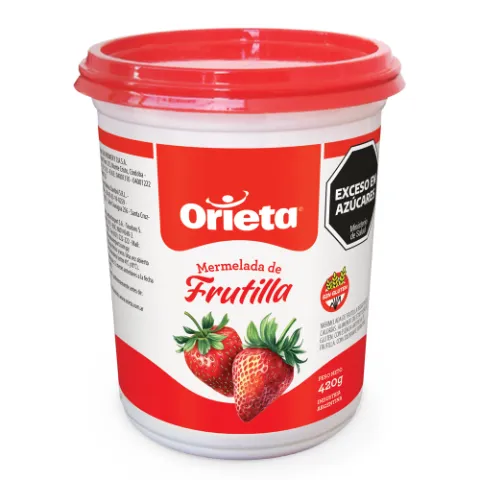 Orieta Mermelada de Frutilla Línea Roja pote 420 g